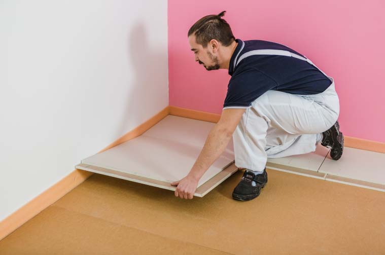 Pokládka sádrokartonové podlahy Rigistabil