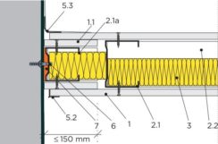 Napojení příčky Glasroc H na stěnu
