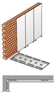 Nalepené sádrokartonové desky Rigips